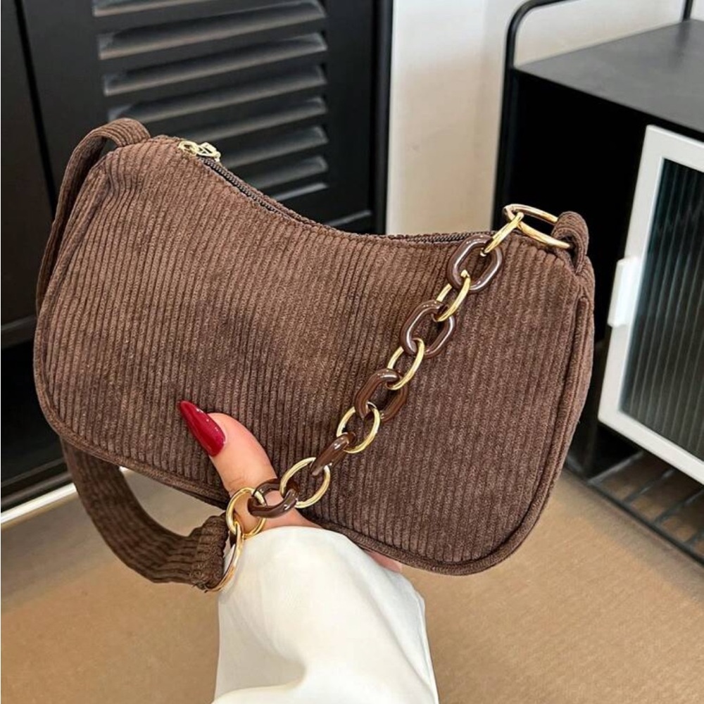 ⚠️Clearance Lightweight Luxury Coffee Brown Chain Strap Women's Bag - Picture 1 of 7